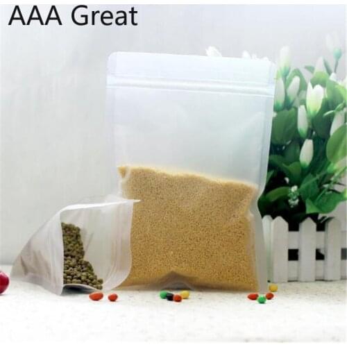 Cookie Packaging Gifts Plastic Bags Snack Baking Package Storage Zip Lock Flat Matte Clear 10Pcs/Lot Grain Candy Pouch