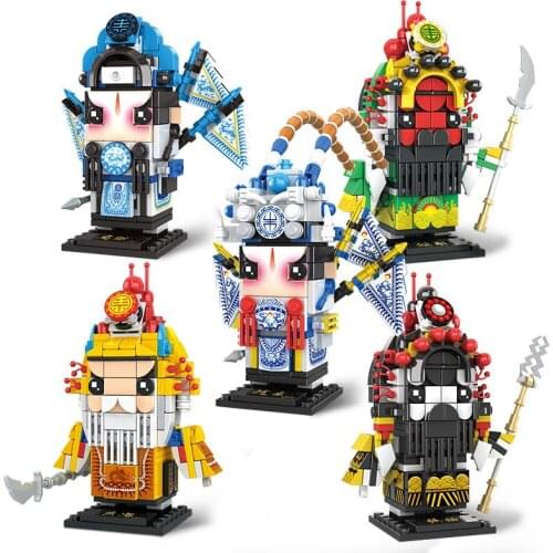 Single Sale Peking Opera History Figure Han Dynasty General Military Army Captain Building Blocks Bricks Model Toys