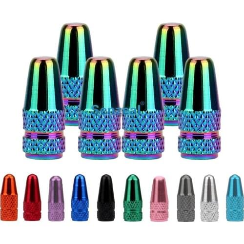 Senzeal Top Quality 6pcs/set Aluminum Alloy Presta Bicycle Tire Valve Caps French Style Dust Covers Bike Valve Cap 11 Colors New