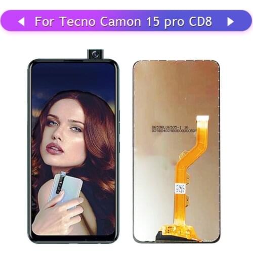 For Tecno Camon 15 Pro CD8 Full LCD Display Assembly Complete Touch Screen Digitizer Replacement