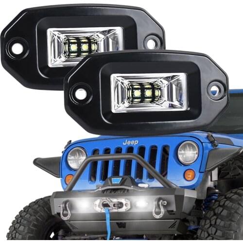 2 pcs Work Light Bar LED 4X4 Offroad 12V Car Accessories Motorcycle Flood Beam Bulb 10W 6000K White Driving Light
