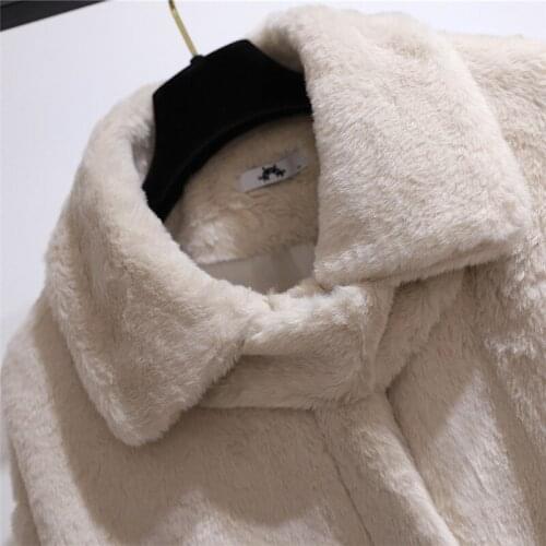 High Quality Oversize Women Winter Fur Parka Hairy Jacket Thicken Soft Loose Top Casual Coats Plus Size XXL-6XL Chest 110-150cm