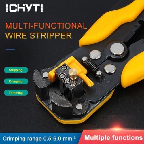 Wire Stripper Clamp Adjustable Stripping Length Wire Cable Cutting Multi-Functional Stripping Terminal 0.2-6mm Tool
