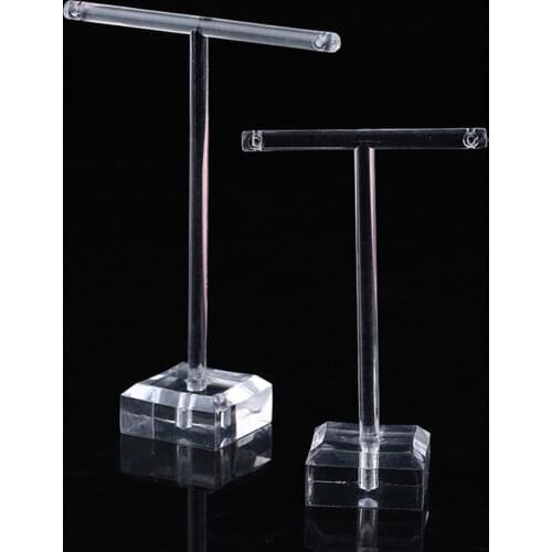 2Pcs/Set Clear Acrylic Stud Earring Jewelry Display Rack Stand Organizer Holder Hook Hanger Counter Showcase