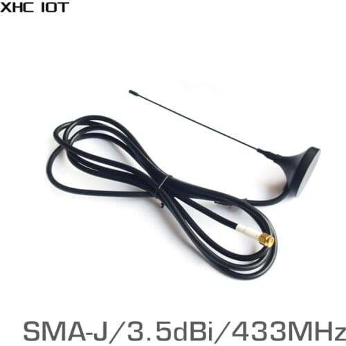 4Pcs 433MHz Wifi Uhf Sucker Antenna SMA Male 3.5dBi High Gain Magnet Base 433M XHCIOT TX433-XP-100 Antennas for Communications
