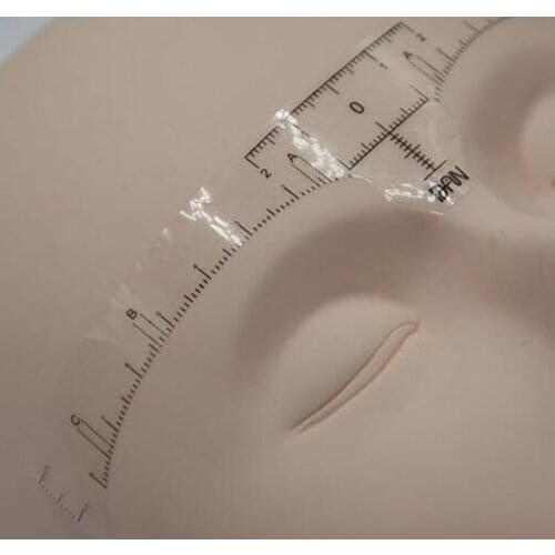 50pcs Microblading Disposable Accurate Ruler Permanent Makeup Tebori Eyebrow Shaping Tools Tattoo Measurement Rulers Sticker