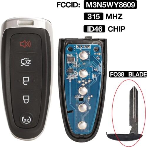 5X 5BTN Smart Remote Car Key 315MHZ For Ford Edge Escape Explore Expedition Flex Focus Taurus 2011-2018 ID46 M3N5WY8609 No Mark
