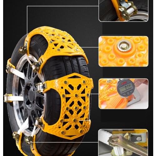 Car Snow Chains Anti-skid Wheels Safety Driving Anti-Slip Tire Chain Winter Spike Tyre Wheel Emergency Modification Accessories