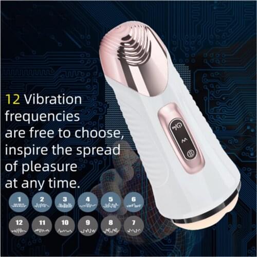 Airbag Airplane Cup Glans Sucking Vibrator Sex Toys for Men Male Masturbation Cup Sex Machine Vibration Sex Products for Adults