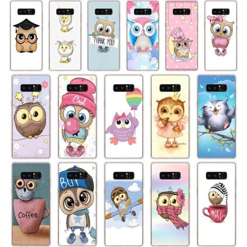 46 Luxury fashion cute starry owl Soft Silicone Tpu Cover phone Case for Samsung Galaxy note 4 5 8 10 Grand Prime S4 S5 Case