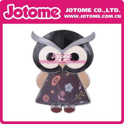 Cute Owl Enamel Rhinestone Brooch for Garment Decoration/Owl Bird Animal brooch pins cute small rhinestone brooch