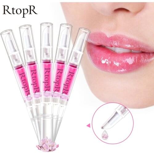 5pcs Sakura Lip Essence Anti-Dry Crack Exfoliating Repair Reduce Lip Fine Lines Essence Moisturizing Beauty Lip Care