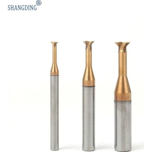 HRC 55 Cutter Bit Straight Shank 3-16mm Solid Tungsten Carbide Dovetail 45 60 Dgree Angle Coating End Mill