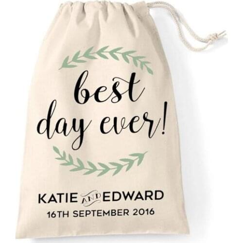 Custom design best day ever wedding Bachelorette Hangover Kit favor keepsake gift Bags bridal shower party Candy pouches
