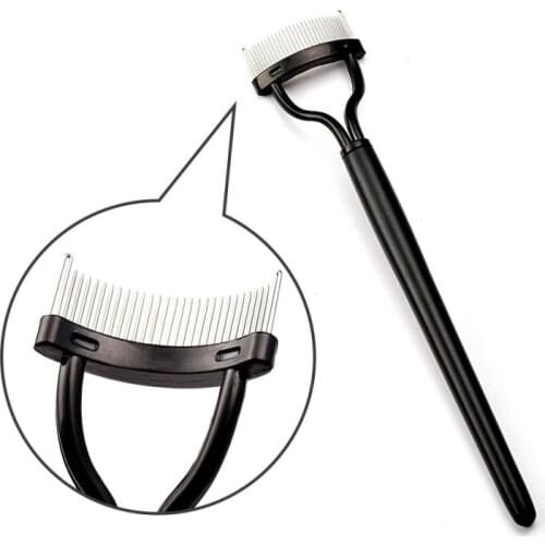 Black Makeup Mascara Guide Applicator Eyelash Comb Eyebrow Brush Curler Tool Eyelash Comb Curlers Grooming Brush Tool maquillaje