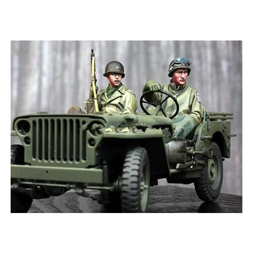 1/35 Resin Figure Model Kit Unassambled Unpainted//A103(2 FIGURES NOCAR)