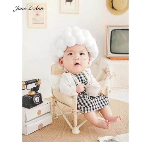 Jane Z Ann Children Photography Costume Props Little Old Lady grandma Grandpa Theme Photo Studio shooting creative theme