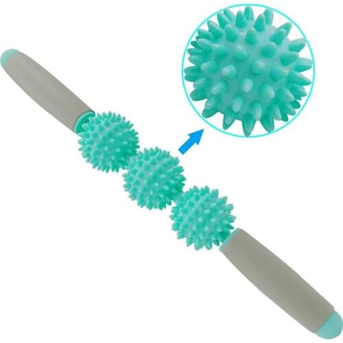 Fascia muscle relaxation massage stick gear shaft fitness massage stick three goals in a hedgehog roller rod yoga ball movement