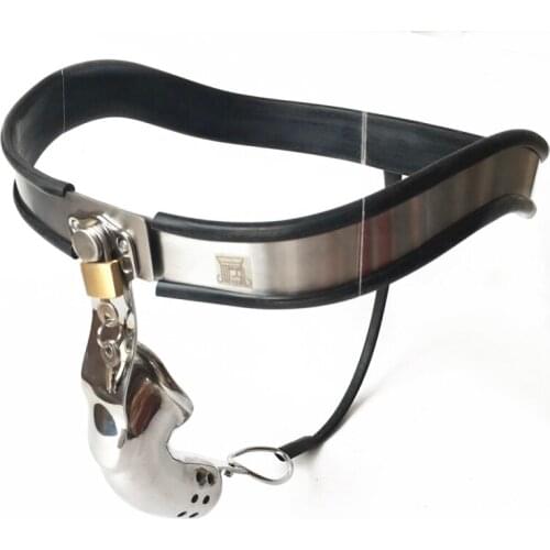 CCB Male Chastity Cage New Single Steel Wire with Metal Hole Sex Toys for Men Stainless Steel Padlock Chastity Belt Device