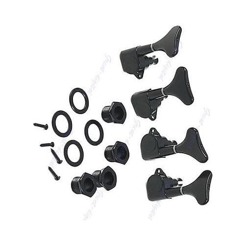 New Black Guitar Sealed Tuners Tuning Pegs Machine Heads 2R2L For 4 String Bass