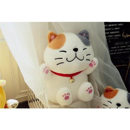 New style cartoon fortune cat plush toy large 40cm soft doll throw pillow toy Christmas gift b1608