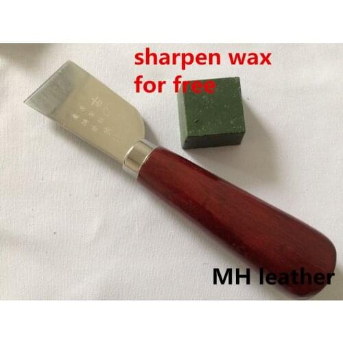 Stainless knife for leather cutting, leather cutting knife for leather diy, sharpen wax knife wax for free
