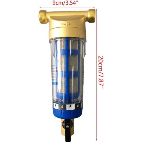 Front Purifier Copper Pre-filter Backwash Water Filters Remove Rust Contaminant Sediment Pipe Tube