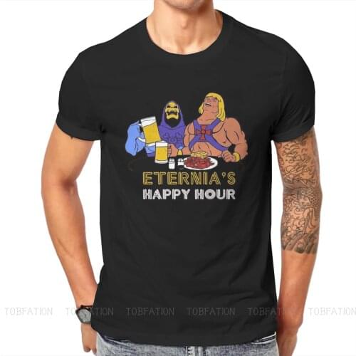Beer Happy Hour He-Man and the Masters of the Universe T Shirt Classic Large O-Neck TShirt Top sell Harajuku Mens Streetwear