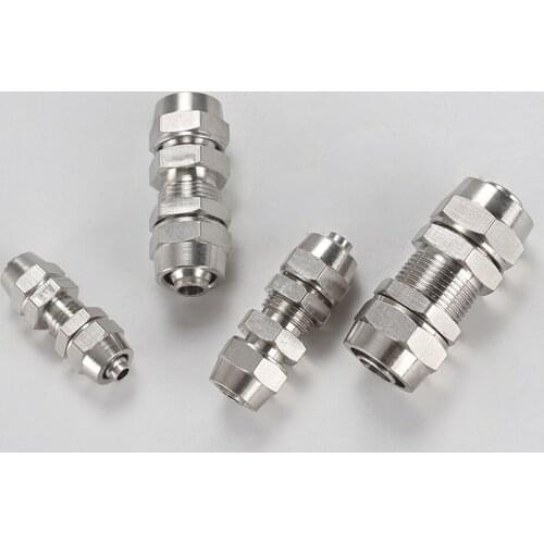 Twist Fit 4/6/8/10/12mm OD Hose x Bulkhead Pneumatic Quick Screw Air Fitting