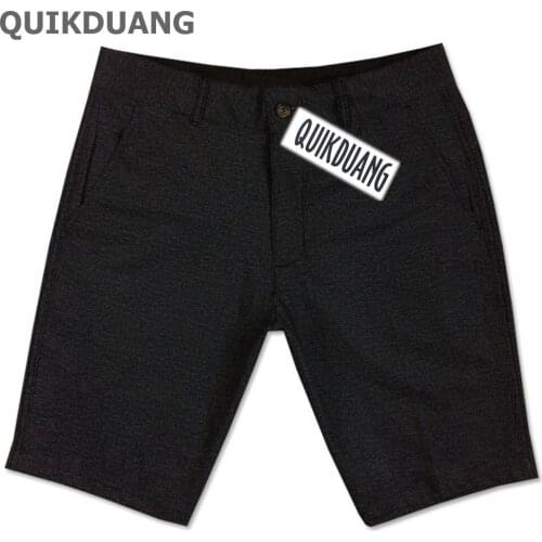 NWT Spandex Casual Shorts Male Black Suit Pants Stretch Bermuda Waterproof Beachshorts Men Surf Pants Board Shorts 119A