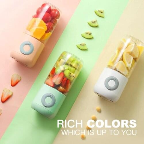 Single Auger Juicer Cup 500ML Portable Blender Mixer USB Rechargeable Wireless Mini Juice Extractor For Home Office Travel