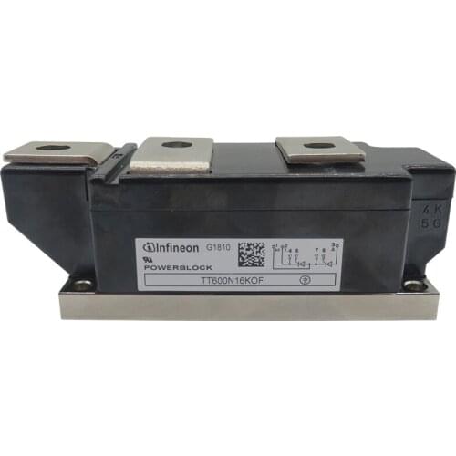 TT60N16KOF TT60N800KOF TT61N12KOF TT61N16 TT60N16SOFHPSA1 SCR Module 1600V 90A(RMS) 1500A 7-Pin BG-SB20-1 Tray