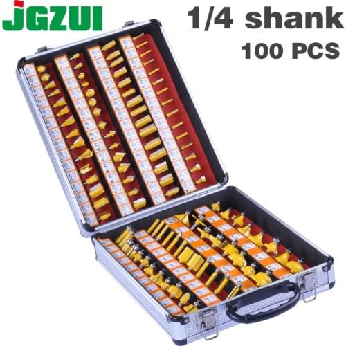 100pcs 1/4 Inch 6.35MM Shank Professtional Engraving Woodworking Milling Cutter Tungsten Carbide ARDEN Router Bit