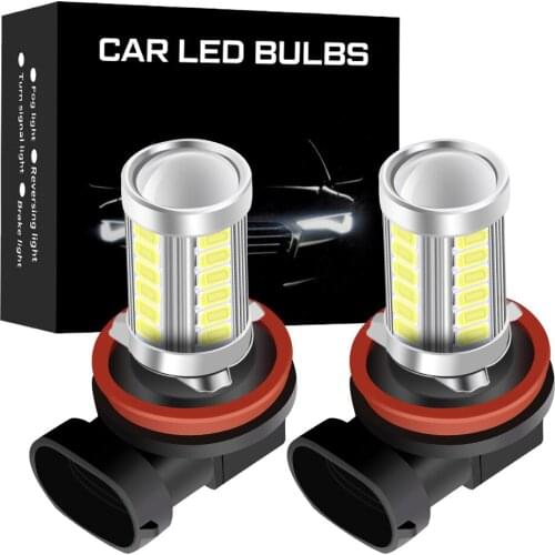 2PCS Car H8 H11 Led 9005 Hb3 9006 Hb4 P13w H16 JP EU 5730 33SMD Fog Lamp Daytime Running Light Bulb Turning Parking Bulb 12V