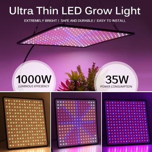 25W/50W/1000W Full Spectrum LED Grow Light Panel Phyto Lamp For Indoor Grow Tent Plants Growth AC85-240V EU/US Plug