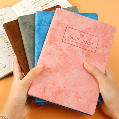English Vocabulary notebook Thickened A5 Small Fresh Word Soft leather cover Daily notes Vocabulary Notebook