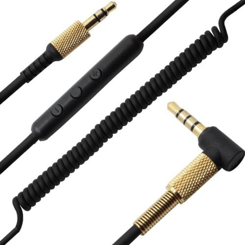 Audio Cable for Marshall Major II Monitor Headphone Cord with Remote Microphone Volume Control for Samsung Xiaomi Huawei