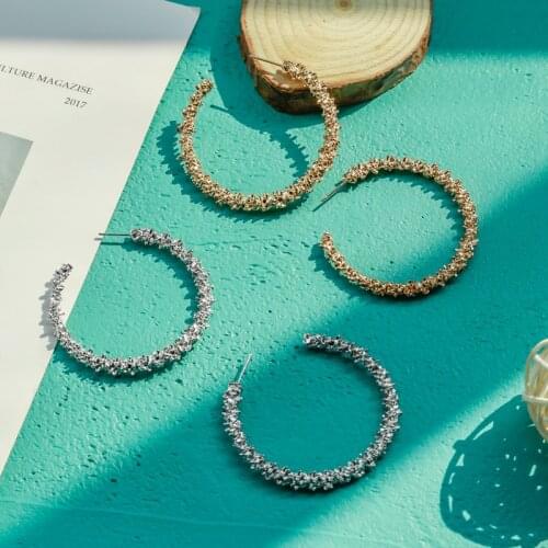 BLINLA New Fashion Vintage Gold Dangle Drop Earrings for Women Big Geometric Metal Round Earring 2019 Statement Earrings Jewelry