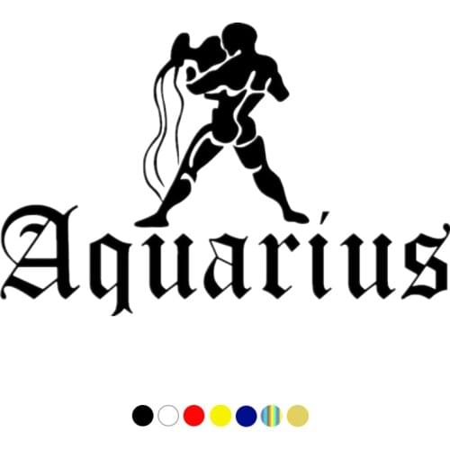 CS-1876# Vinyl Decal Aquarius Car Sticker Waterproof Car Decor for Auto Truck on Bumper Rear Window Choose Size