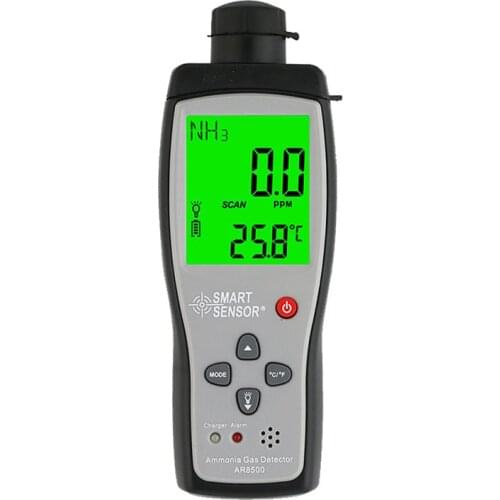 AR8500 Ammonia Gas NH3 Detector Meter Tester Monitor Range 0-100PPM Sound Light Alarm Gas Analyzers