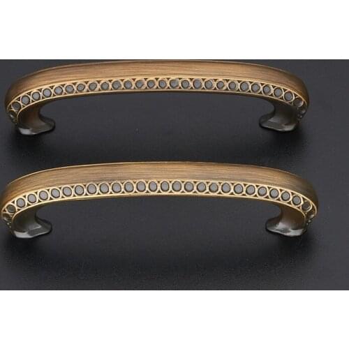 Bronze Cupboard Door Handle European Drawer Cabinet Drawer Cabinet Drawer Pulls(C.C: 96mm)