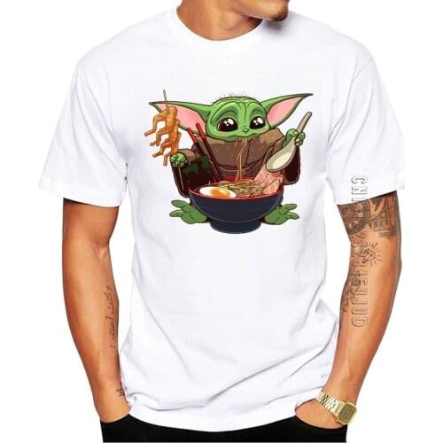 100% Cotton O Neck Summer Tempura and Ramen Men T-Shirt Funny Space Frog Printed Graphic Tshirt Casual Tee Hipster Tops