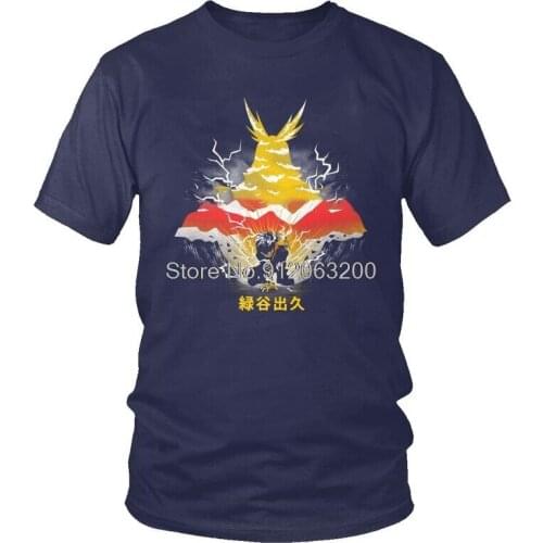 Hero My Academia All Might Energic Hero T-shirt Mens T Shirt Short Sleeve Cotton Anime Manga Plus Ultra Tshirt Cool Tee Tops