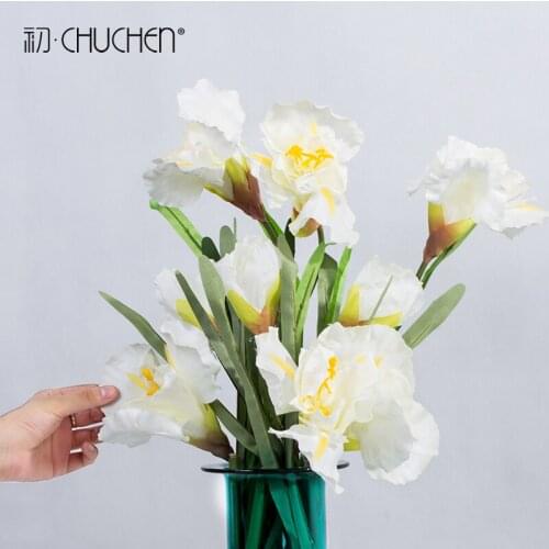 Simulation flower ornaments living room fake iris bouquet decoration indoor tea table flower arrangement dining table silk