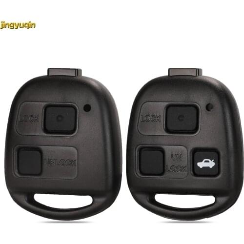 Jingyuqin 50pcs Remote Key Shell + Pad 2/3 Button For Lexus RX300 ES300 LS400 GX460 Toyota Corolla Land Cruiser YARIS CAMRY RAV4