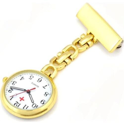 Doctor Moonlight Pendant Pocket Quartz Red Cross Brooch Nurses Watch Fob Hanging Medical Pocket Watch Relogio Clock Stainless