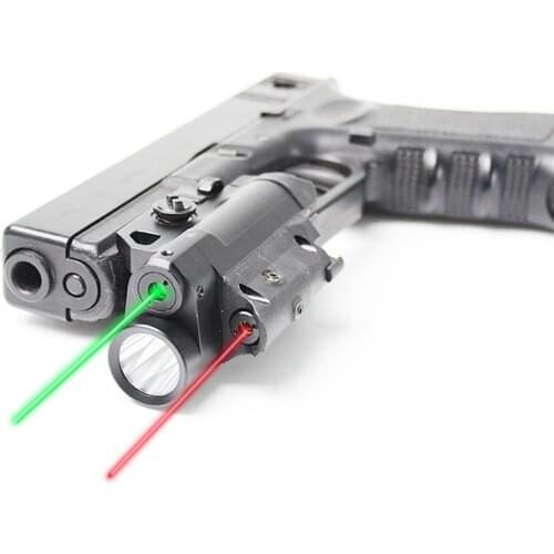 Laserspeed Green Infrared IR Dual Beam Laser Sight with LED Gun Light Multi Function Hunting Accessories with Pressure Switch