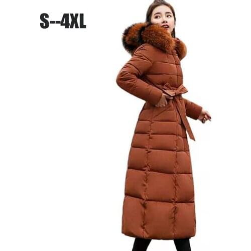 2019 New X-Long Arrival Fashion Slim Women Winter Jacket Cotton Padded Warm Thicken Ladies Coat Long Coats Parka Womens Jackets