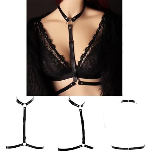 Garter Belt Punk Goth Body Harness Bondage Elastic Strap Lingerie Harness Harajuku Gothic Halloween dance Festival Clothing Rave