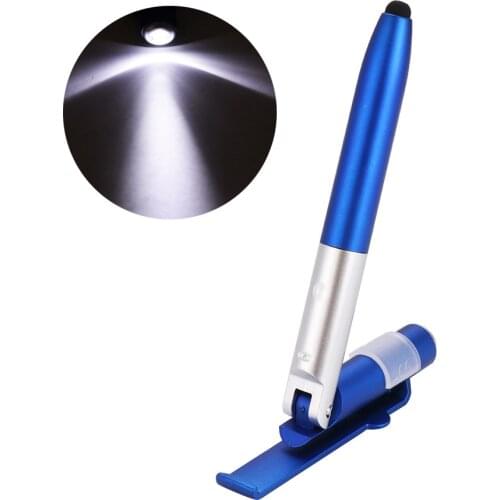 4-in-1 Flashlight Pen Foldable Promotional Pen Stylus For Cellphone Fold Flashlight Pocket pen Multifunction pen Night Light